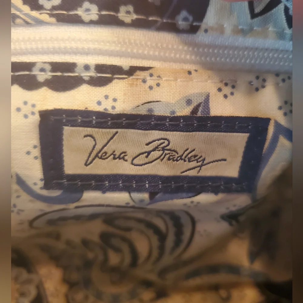 Vera Bradley Blue Denim Quilted Stitched Shoulder Bag